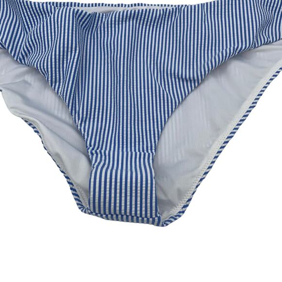 New J. Crew Seersucker Striped Hipster Bikini Swim Bathing Suit Bottom Size XL - Picture 5 of 9